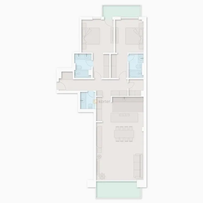 Квартира 149.6 м², Район Downtown в Батуми
