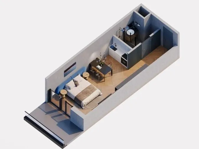 Квартира 43.05 м², Район Tamar в Батуми