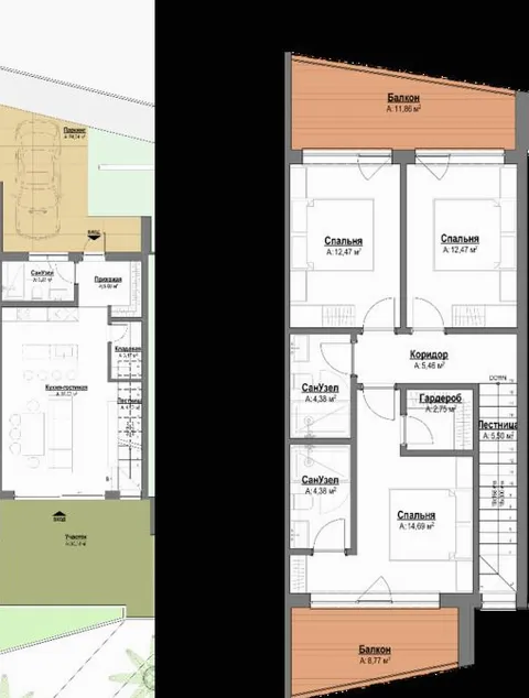Дом 150.56 м², Район Airport (district) в Батуми