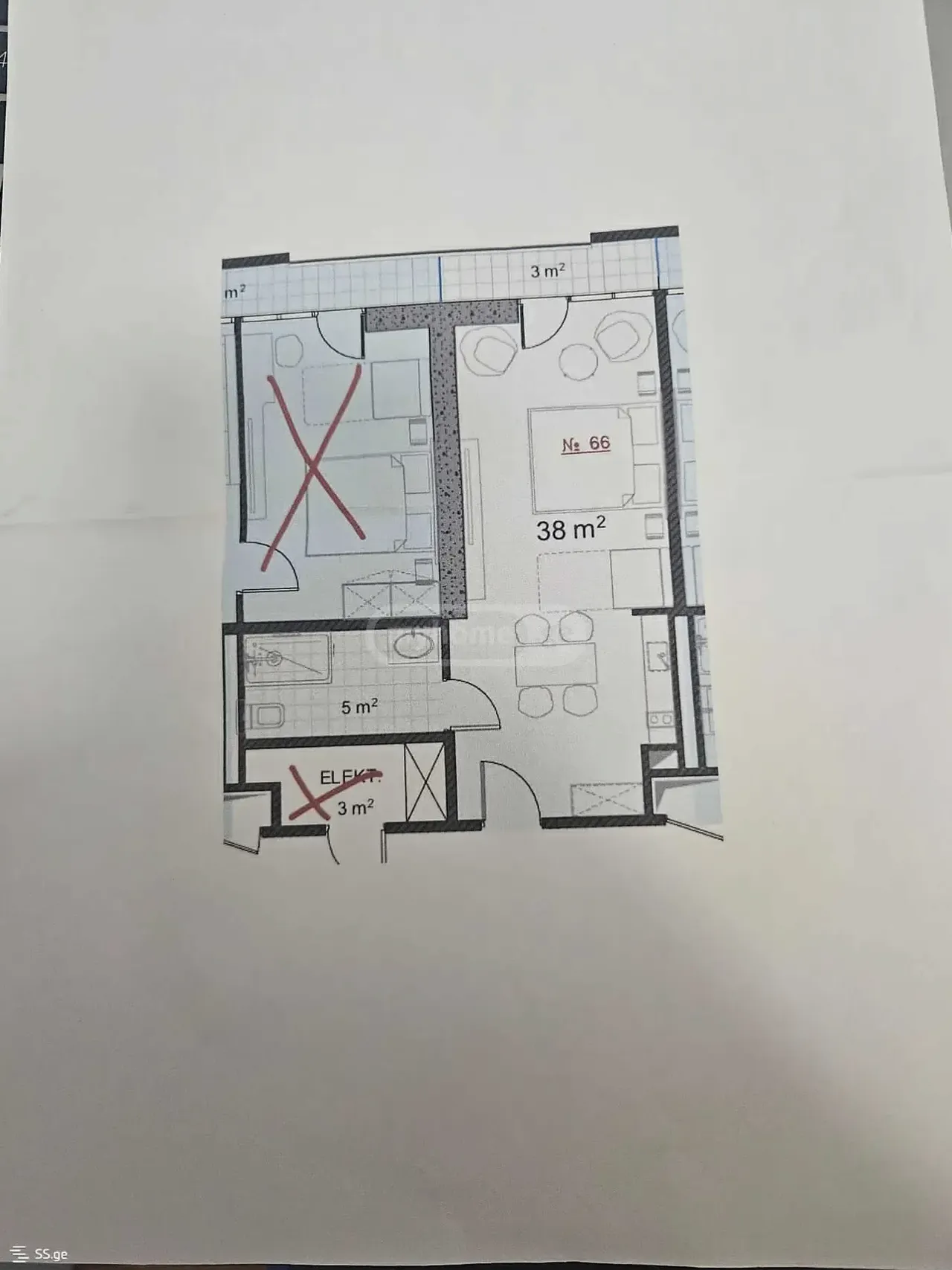 Квартира 38 м² в Батуми — фото 3