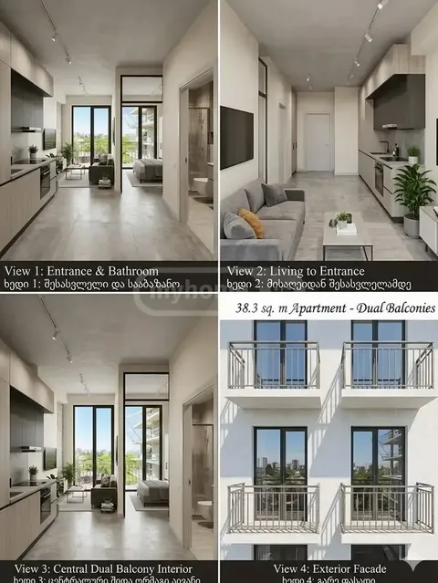 Квартира 38 м² в Батуми